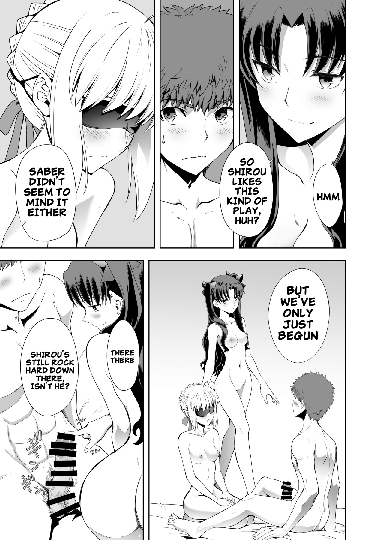 Hentai Manga Comic-Saber Maniacs Since they say that blocking your vision sharpens your other senses, I had Saber try some blindfold play-Read-14